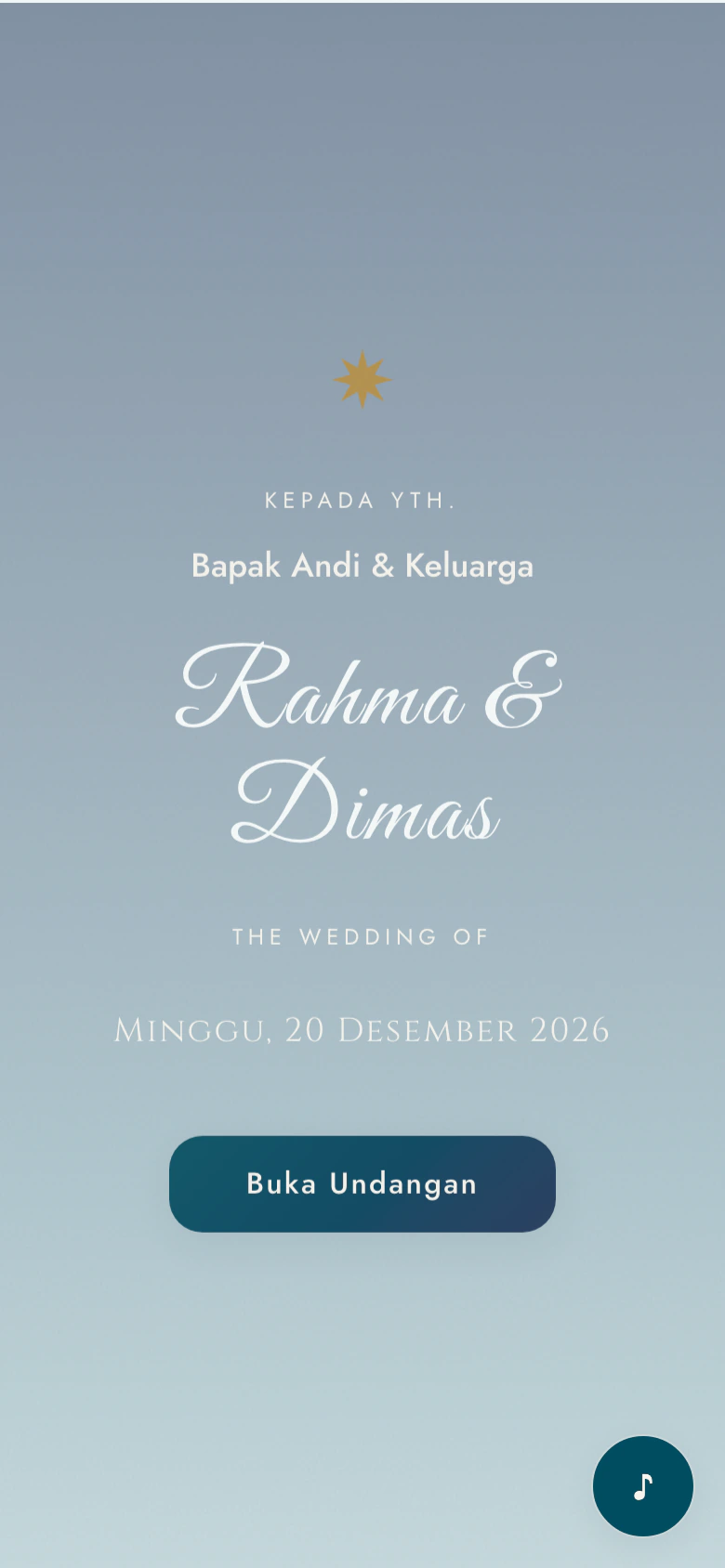 Tema undangan pernikahan digital Bahari Bugis