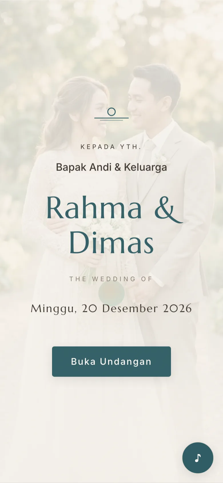 Tema undangan pernikahan digital Pesisir