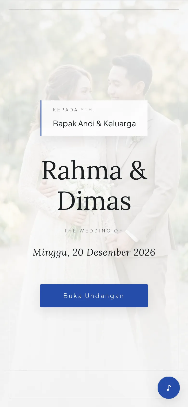 Tema undangan pernikahan digital Galeri